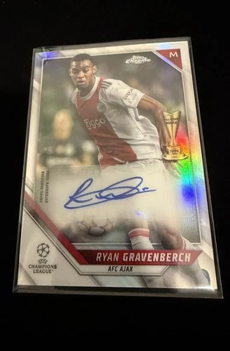 Ryan Gravenberch 2021 Topps Chrome UEFA Aqua Refractor