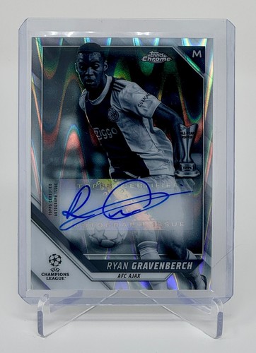 Ryan Gravenberch 2021 Topps Cromo UEFA Black White Wave #CA-BG