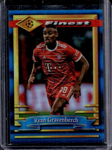 Ryan Gravenberch 2022 Topps Finest Blue Refractor /99