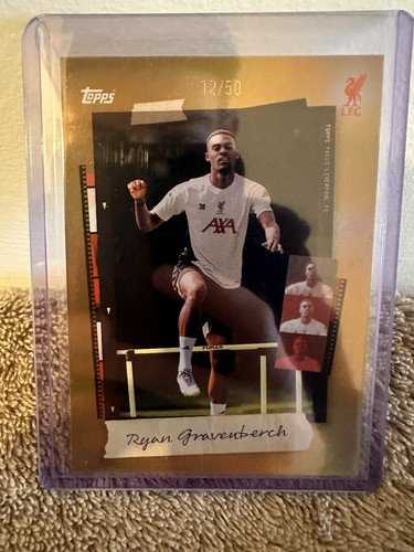 Ryan Gravenberch 2025 Topps Liverpool Focus Gold /50
