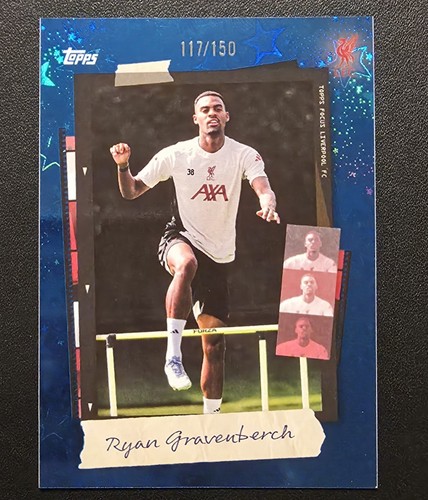 Ryan Gravenberch 2025 Topps Liverpool Focus Starry Blue /150