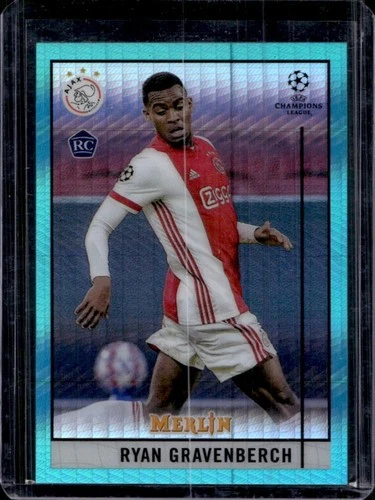 Ryan Gravenberch 2020 Topps Merlin Chrome Aqua Prism /57