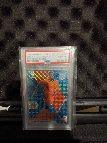 Ryan Gravenberch 2021 Panini Mosaic UEFA Euro 2020 Choice Peacock Mosaic