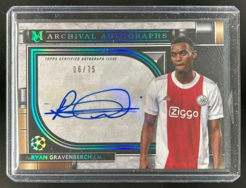 Ryan Gravenberch 2021 Topps Museum Collection Sapphire /75