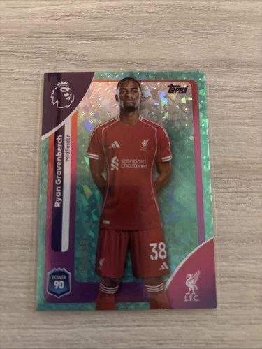 Ryan Gravenberch 2025 Topps Premier League Aqua Sparkle /499