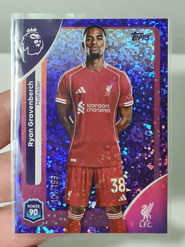 Ryan Gravenberch 2026 Topps Premier League Purple Sparkle /199