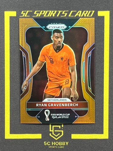 Ryan Gravenberch 2022 Panini Prizm FIFA World Cup Orange Prizm /25