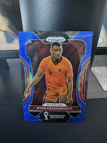 Ryan Gravenberch 2022 Panini Prizm World Cup Blue Wave Prizm /199