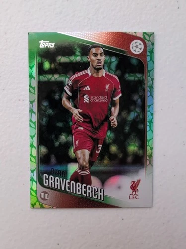 Ryan Gravenberch 2026 Topps UEFA Champions League Easter Green Foil