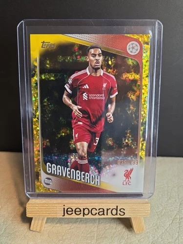 Ryan Gravenberch 2025 Topps UEFA Yellow Mini Diamond /299