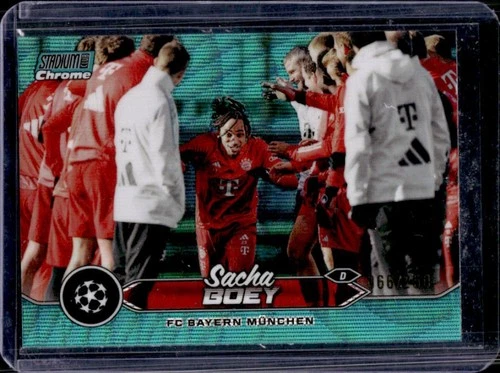 Sacha Boey 2023 Panini Stadium Club Chrome Aqua Wave Refractor /250