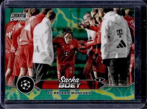 Sacha Boey 2023 Panini Stadium Club Chrome Green/Yellow Refractor /125