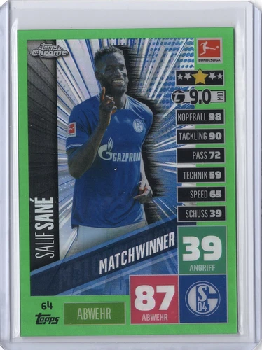 Salif Sane 2020 Topps Cromo Partido Attax Bundesliga Green Refractor /99