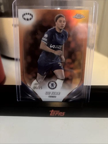Sam Kerr 2024 Topps Chrome UEFA Champions League Orange /25
