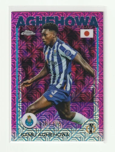 Samu Aghehowa 2024 Panini Chrome Japan UEFA Fuchsia Mojo 116/125