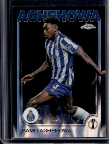 Samu Aghehowa 2024 Topps Chrome UEFA Black Lava Refractor /10