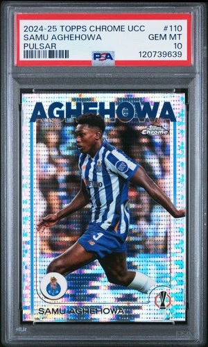 Samu Aghehowa 2024 Topps Chrome UEFA Silver Pulsar
