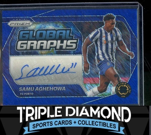Samu Aghehowa 2025 Panini Prizm Club World Cup Blue Shimmer
