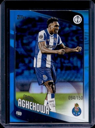 Samu Aghehowa 2025 Topps UEFA Blue Raindrops /150