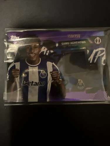 Samu Aghehowa 2025 Topps UEFA Club Competition Purple Refractor /250