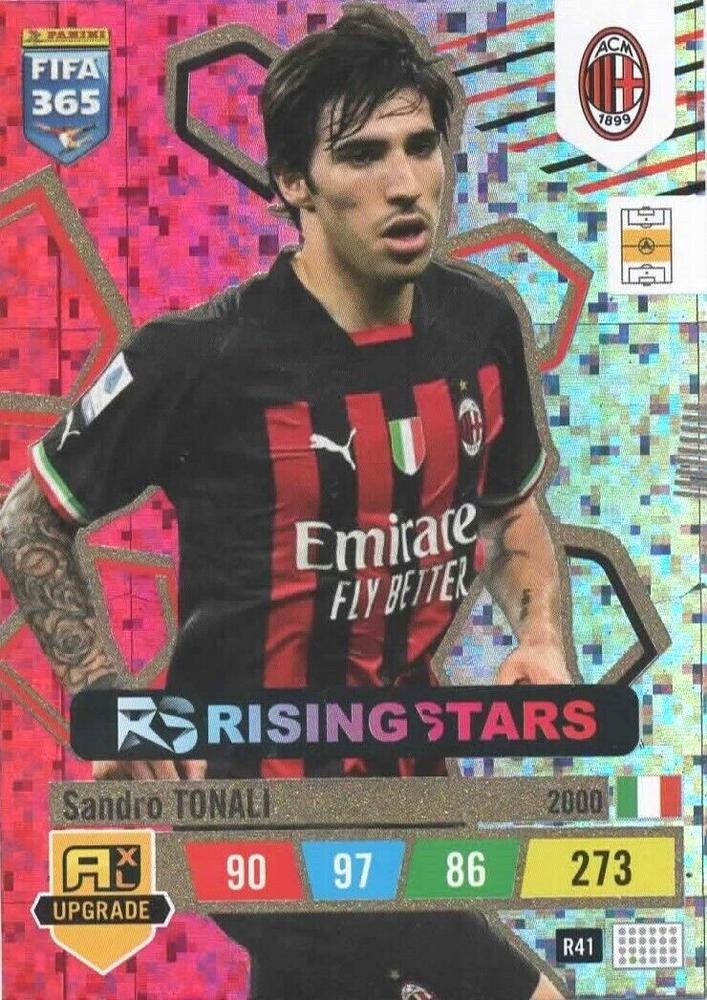 Sandro Tonali 2023 Panini Adrenalyn XL FIFA 365 Upgrade