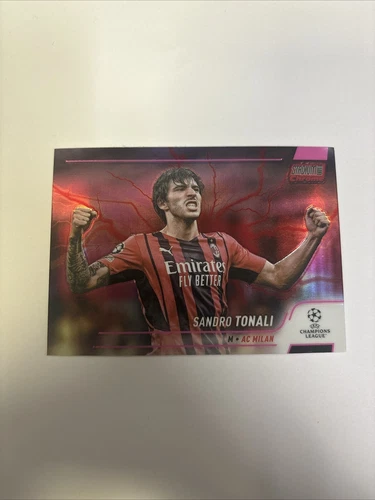 Sandro Tonali 2021 Panini Stadium Club Chrome Pink/Red