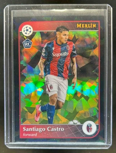 Santiago Castro 2024 Topps Merlin Chrome Atomic Black Refractor /10