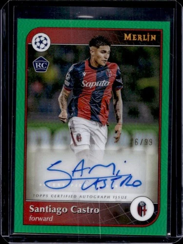 Santiago Castro 2024 Topps Merlin Chrome UCC Green Refractor /99