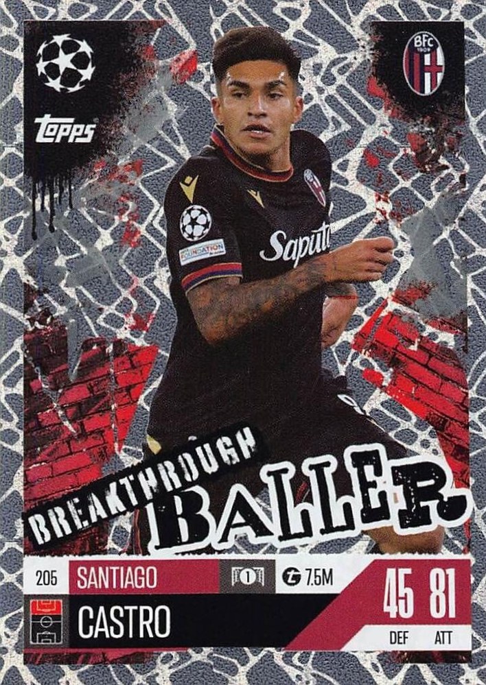 Santiago Castro 2024 Topps Match Attax UEFA Club Competitions Extra