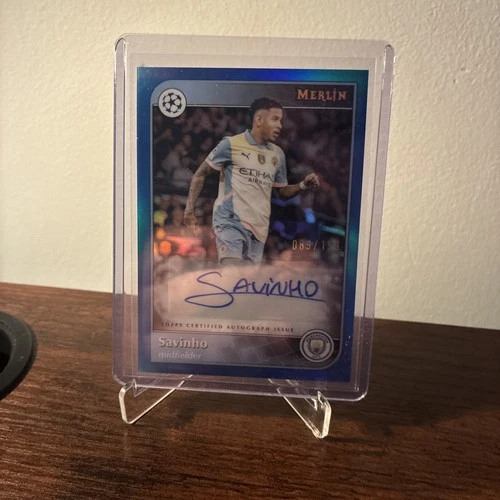 Savinho 2024 Topps Merlin Chrome Blue Refractor /150