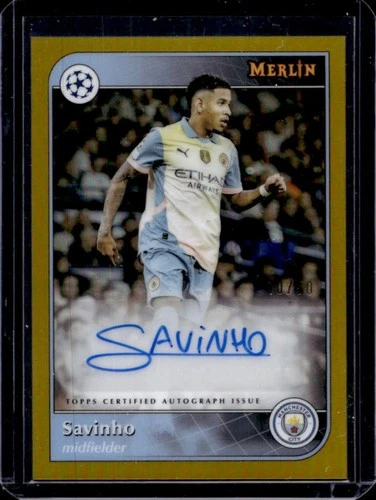 Savinho 2024 Topps Merlin Chrome Gold Refractor /50