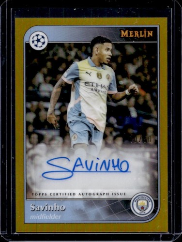 Savinho 2024 Topps Merlin Chrome Gold Refractor /50
