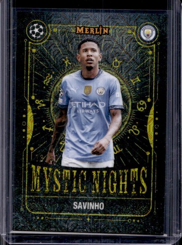 Savinho 2024 Topps Merlin Chrome UEFA Gold Mojo Refractor /50