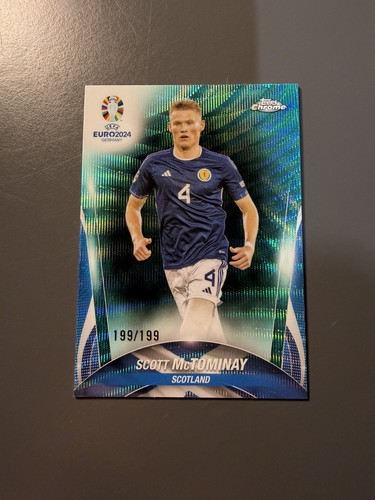 Scott McTominay 2024 Topps Chrome Aqua Wave /199
