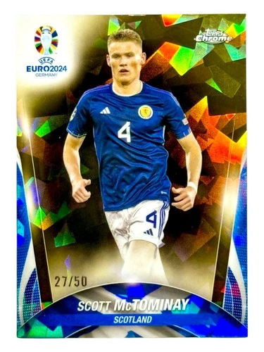 Scott McTominay 2024 Topps Chrome Sapphire Gold Refractor /50