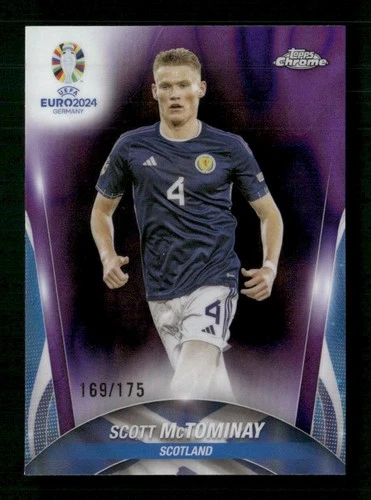 Scott McTominay 2024 Topps Chrome UEFA EURO Purple Lava Refractor /175