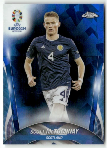 Scott McTominay 2024 Topps Chrome UEFA Euro Sapphire Refractor