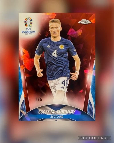 Scott McTominay 2024 Panini Merlin Chrome Red Sapphire /5