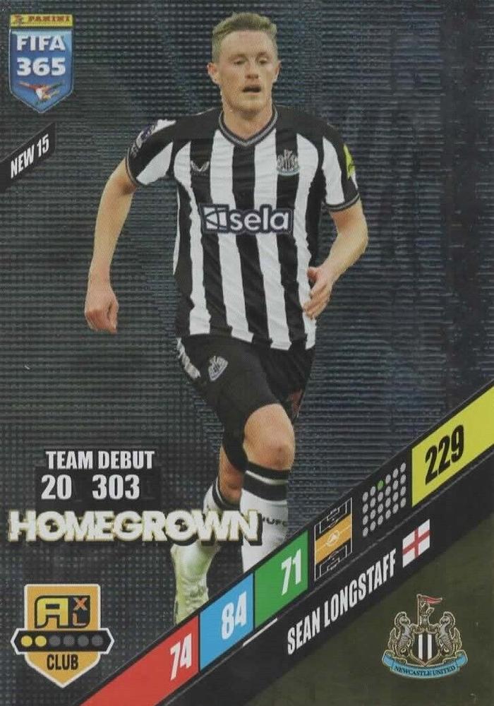 Sean Longstaff 2024 Panini Adrenalyn XL FIFA 365