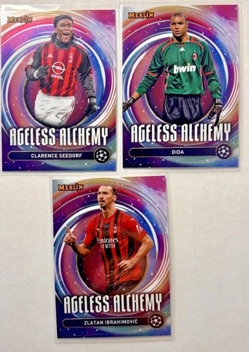 Seedorf, DIDA, Zlatan Ibrahimovic 2025 Topps Merlin Chrome