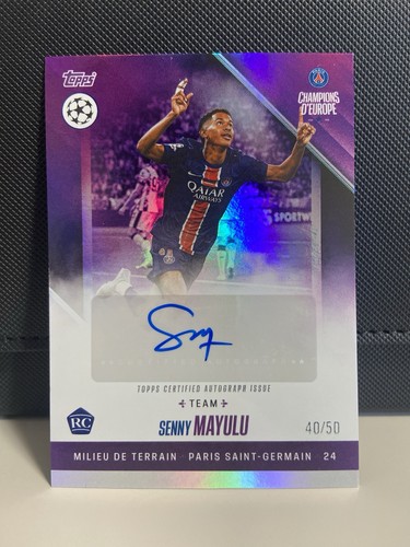 Senny Mayulu 2024 Topps Champions League Purple /50