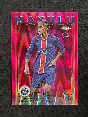 Senny Mayulu 2024 Topps Chrome Neon Pink RayWave Refractor /175