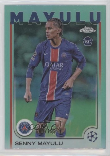 Senny Mayulu 2024 Topps Chrome UEFA Aqua Refractor /199