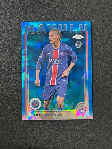 Senny Mayulu 2025 Topps Chrome UEFA Zaffiro Blu Ghiaccio #173
