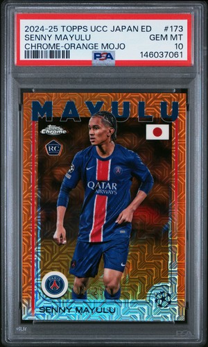 Senny Mayulu 2024 Topps Cromo Japón UEFA Naranja Mojo /25