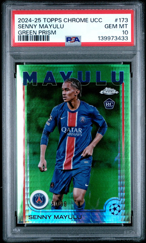 Senny Mayulu 2024 Topps Cromo UEFA Prisma Verde /99