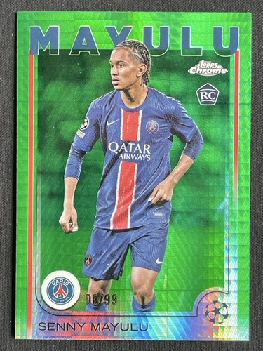 Senny Mayulu 2024 Topps Cromo UEFA Verde Prisma /99