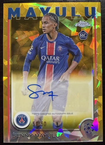 Senny Mayulu 2024 Topps Cromo Zafiro Sapphire Gold /50