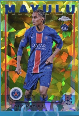 Senny Mayulu 2021 Topps Cromo Zafiro Sapphire Yellow /75