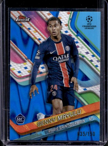 Senny Mayulu 2024 Panini Finest Blue Raywave Refractor /150